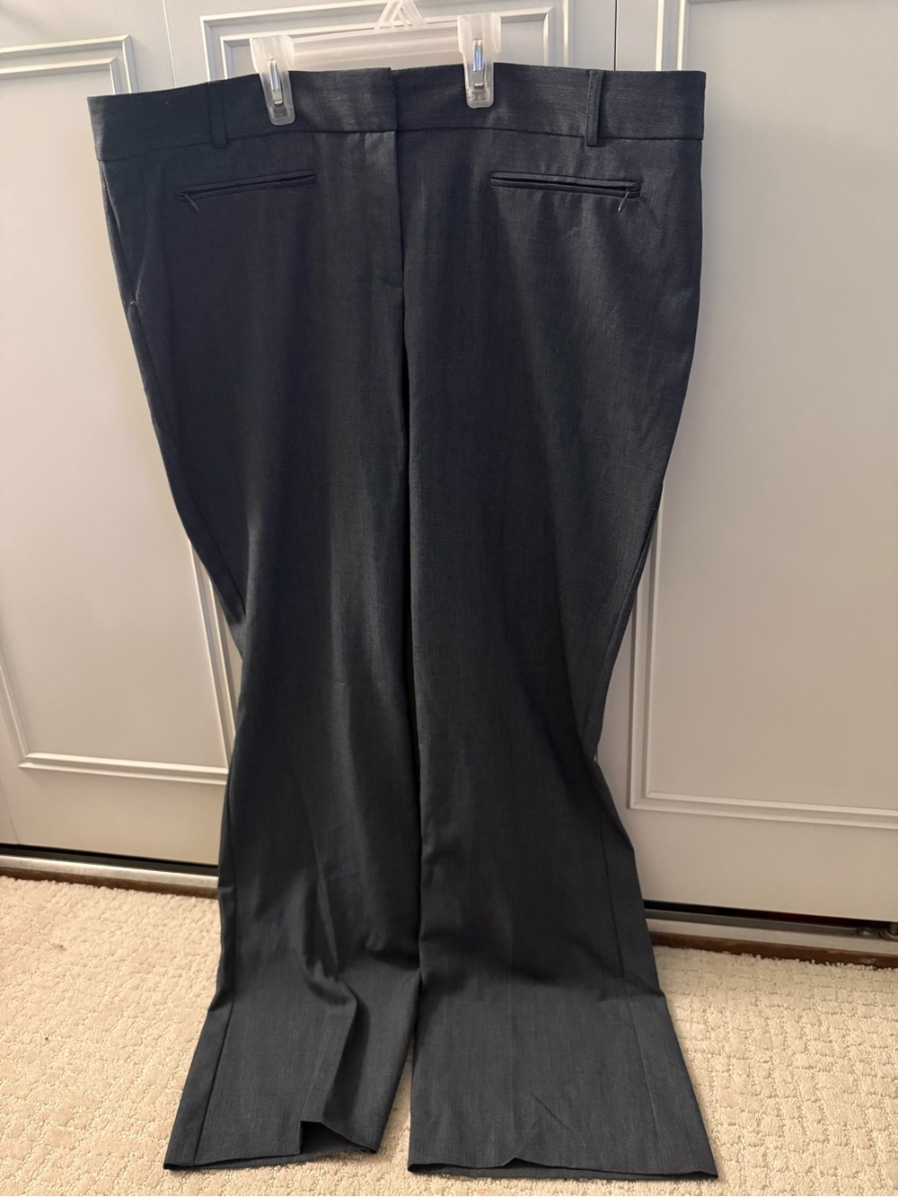 Van Heusen Grey Dress Pants - Flat Front